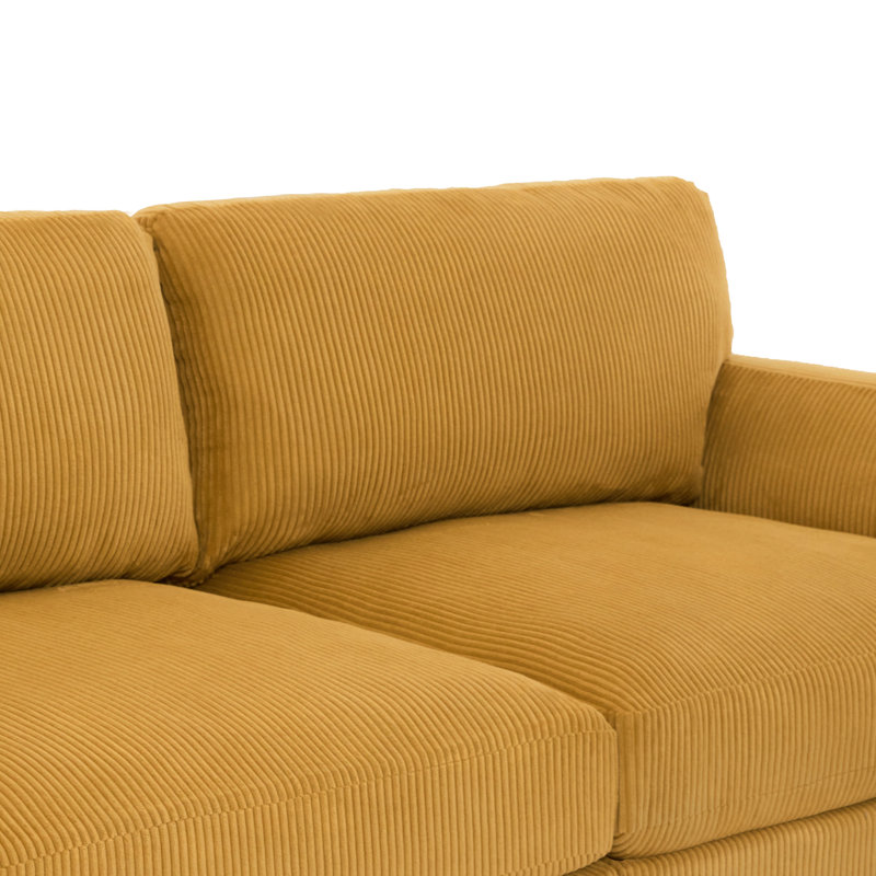 Stoneville 229.6Cm Square Arms Sofa, Ginger