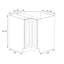 Meuble bas d'angle en contreplaqué blanc Kindwood Eco Shaker, 84 cm (L) x 61 cm (P) x 88 cm (H), à monter soi-même, avec plateau tournant.-129880580-134432210