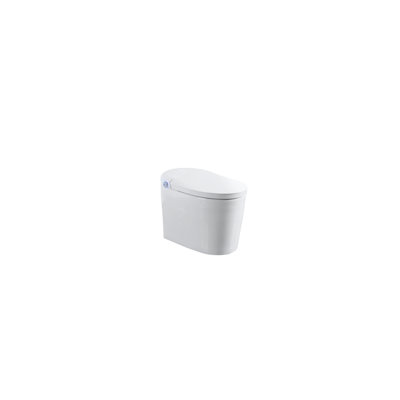 One - Piece Smart Toilet With Built In Bidet, Auto Open/Close Cover Detected By Radar Sensor, Flush Function For Easy Use, Heated Seat Adjustable Temperature, Bubble Wash And Warm Water Drying