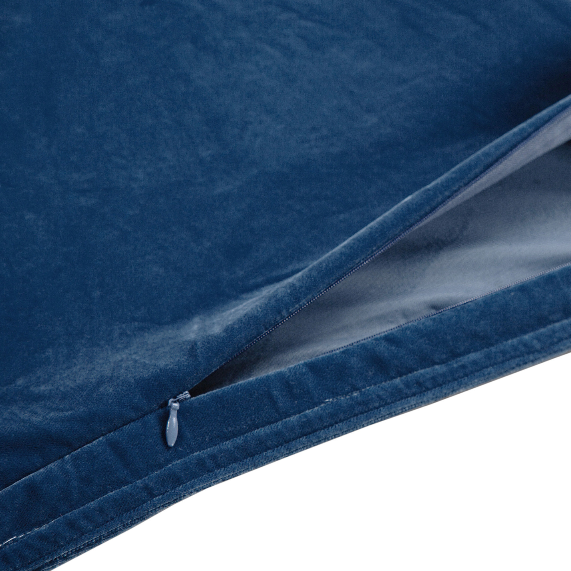 Estelle Velvet Soft Plush Classic Modern Chic Casual Comforter Set, King Comforter + 2 King Shams, Blue