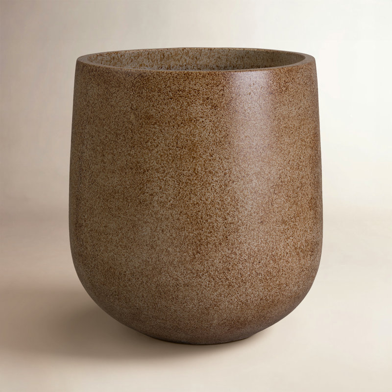 Opus Terrazzo Moss Terrazzo Round Planter, 28" H x 26" W x 26" D