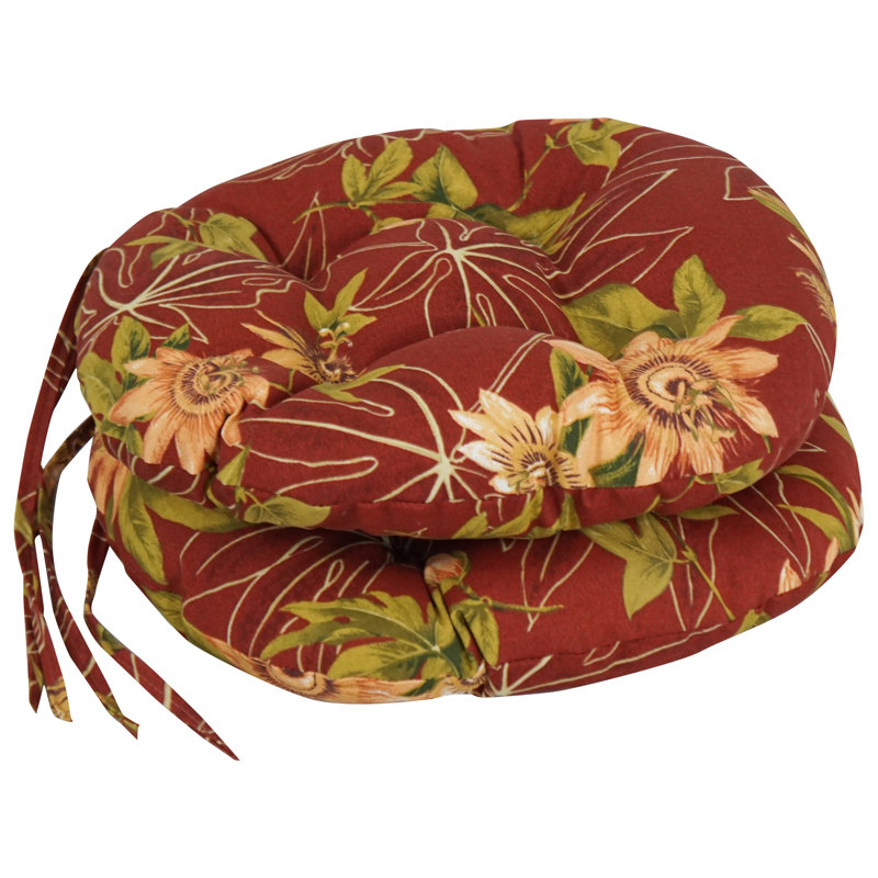 Outdoor 3.5'' Dining Chair Seat Cushion, Passion Ruby