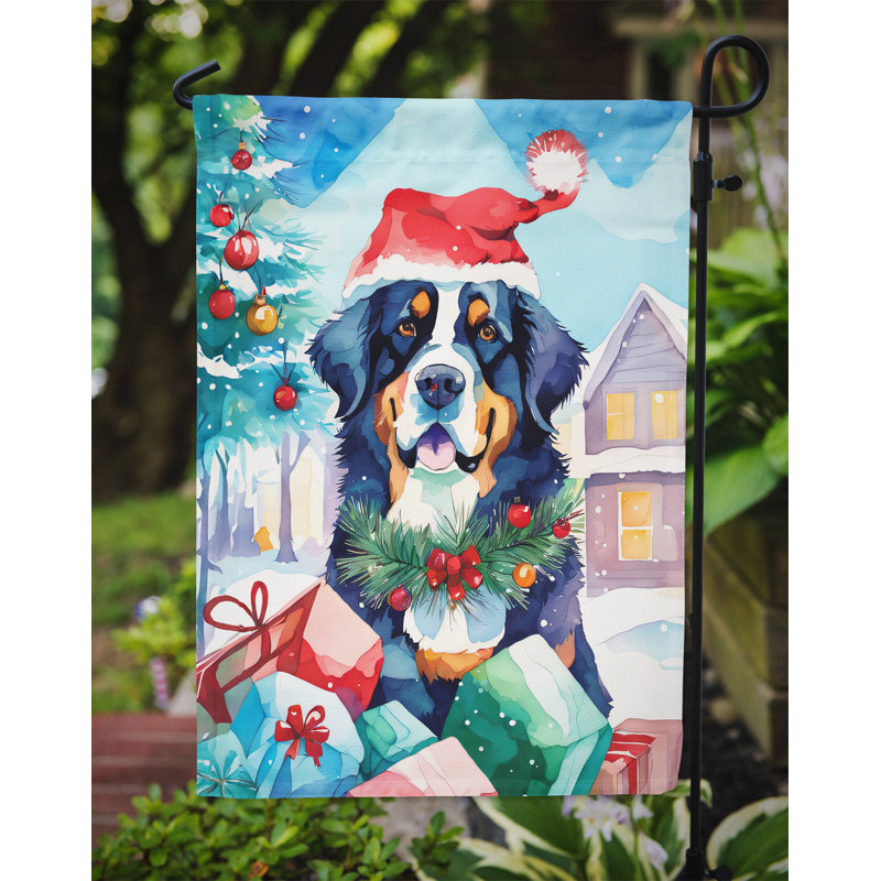 Drapeau de Noël bouvier bernois, H 15,5 po x l 11,25 po