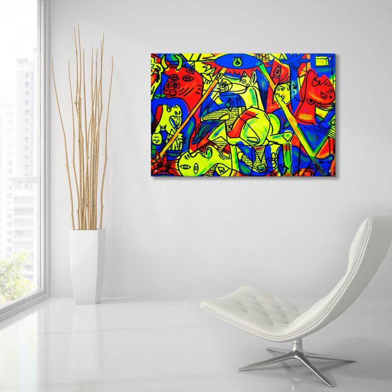 " Guernica " by Abstract Graffiti, 24" H x 36" W x 0.2" D
