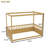 Twin Size Wood Canopy Floor Bed with Guardrails, Montessori Four-Poster Bed Frame for Kids Low Profile Design(Twin)-1428244500