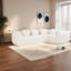 Modern L-shaped Sectionals, Foam & Polyester, Sleek Design For Living Room
