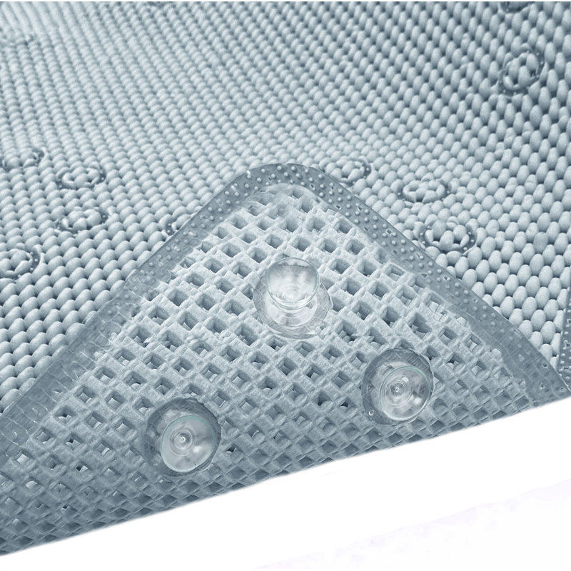 Aalasia Foam Non-Slip Shower Mat, Baby Blue