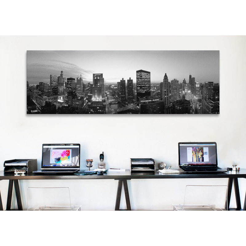 «Chicago, Illinois», reproduction de photo sur toile, H 12 po x l 36 po x P 1,5 po, Toile tendue