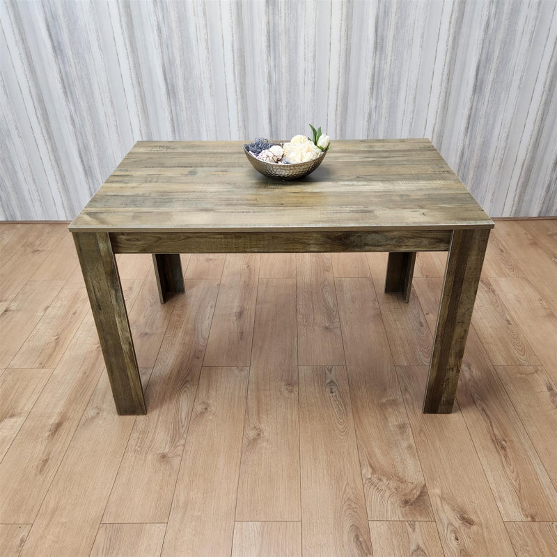 Rectangular Dining Table, 75cm H x 140cm W x 80cm D, Brown Rustic