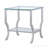 Chrome Glass Square Top End Table