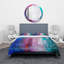 Blue/Pink/Teal Microfiber Duvet Cover Set-66393124