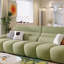 Coussin modulaire en polyester vert-658647390-658647391