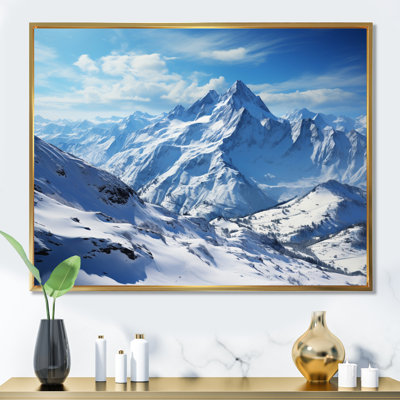 Blasi French Snowy Peaks In The Alps II - France Framed Prints