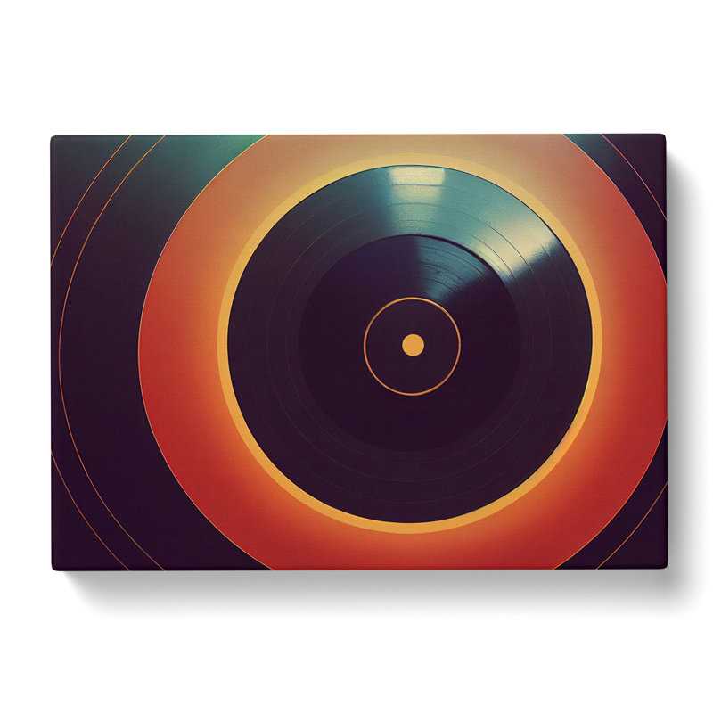 Captivating Vinyl Record Art - Wrapped Canvas Print, 40cm H x 60cm W x 3cm D