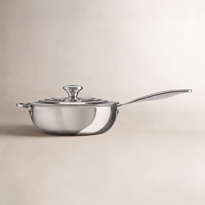 Le Creuset Stainless Steel Saucier with Lid