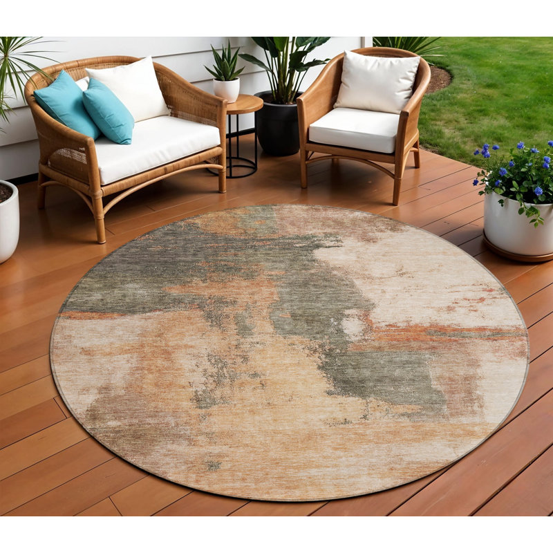 Tapis rond 8 po Terra Cotta