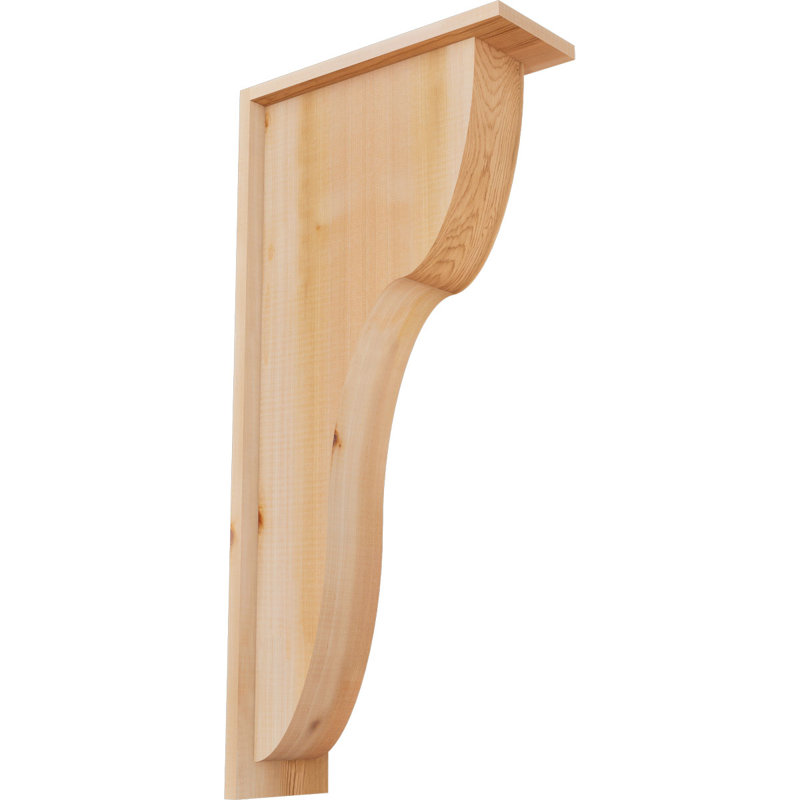 Corbeau Carmel avec plaque arrière, H 30 po x l 5,5 po x P 14 po, Lisse, Cèdre rouge