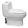 Siège de toilette allongé de remplacement à fermeture douce