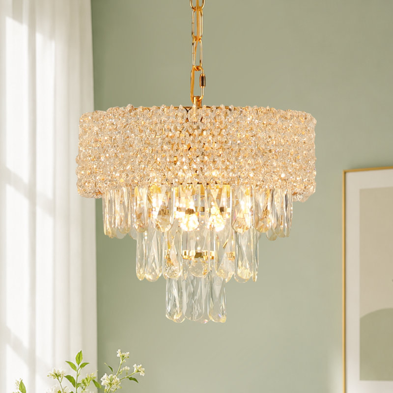 Lustre tambour en cristal 3 lumières Ether