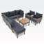 Ensemble 9 pièces de meubles de patio en rotin