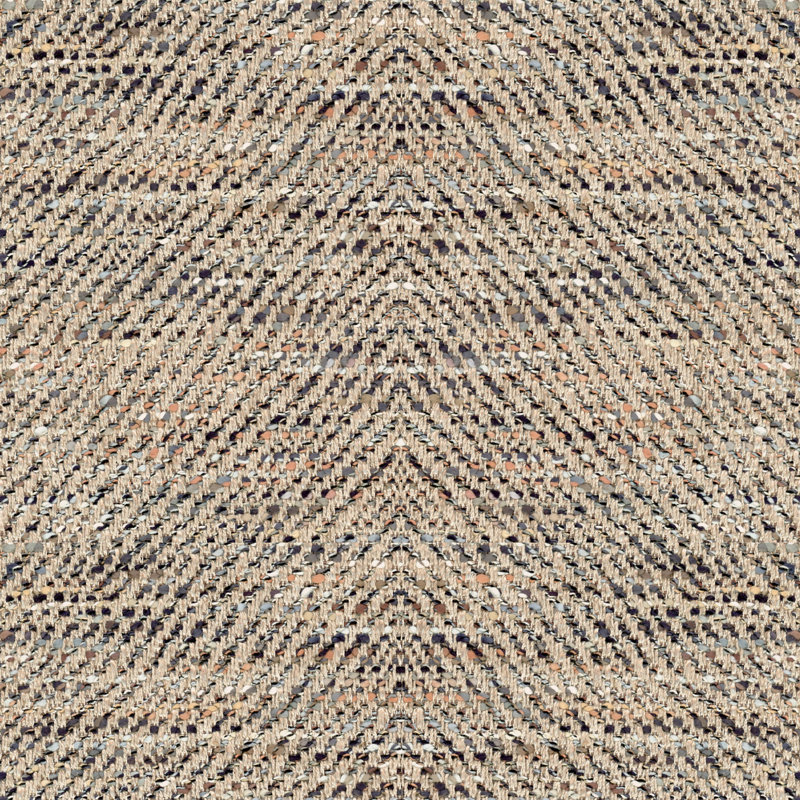 Cape Comorin Sarada Cotton Blend Fabric, Blue/Tan