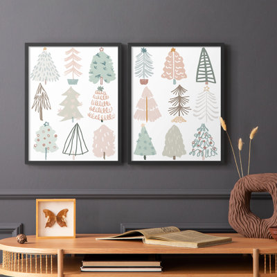 Christmas Tree Sketchbook I-Premium Framed Print -Ready to Hang - No Nails Required - No Nails Required