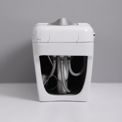 Toilette bidet intelligente avec capteur de pied et chasse d'eau automatique, ensemble en céramique blanche