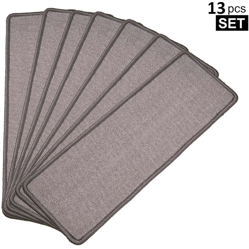 Tapis d'escalier Amelee, Gris clair