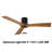  54" Matte Black/Distressed Koe Aviator 3 - Blade Outdoor/Indoor Smart Flush Mount Ceiling Fan with Remote Control Included-32650292