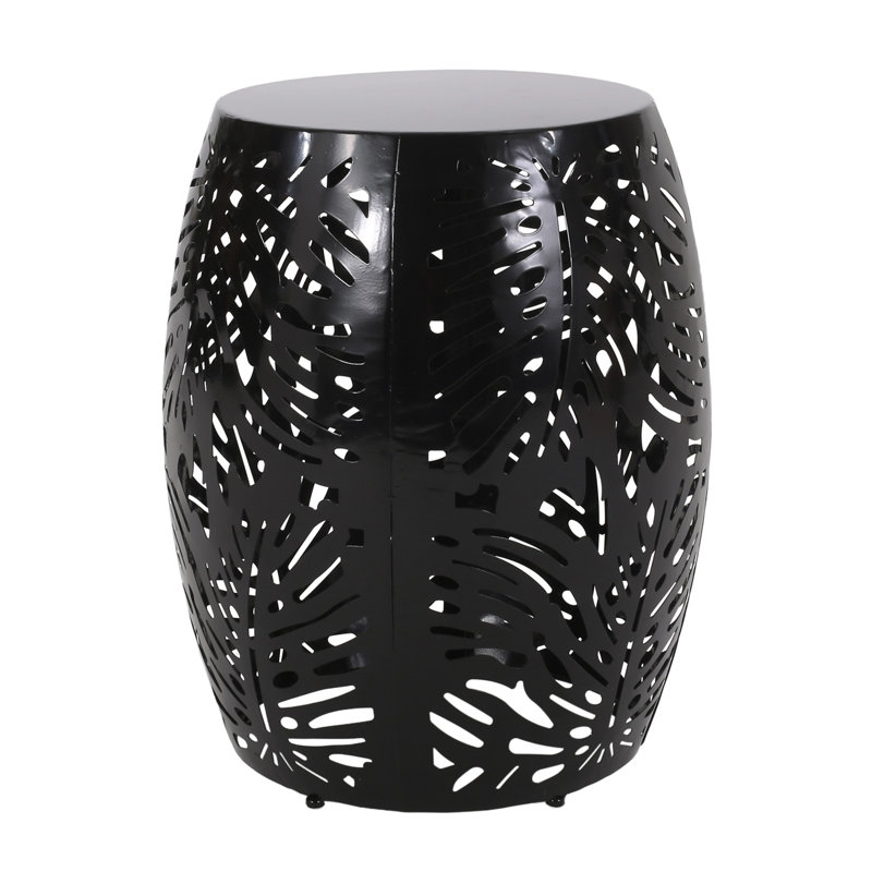 Metal End Table -Large （Only Include Table), Black