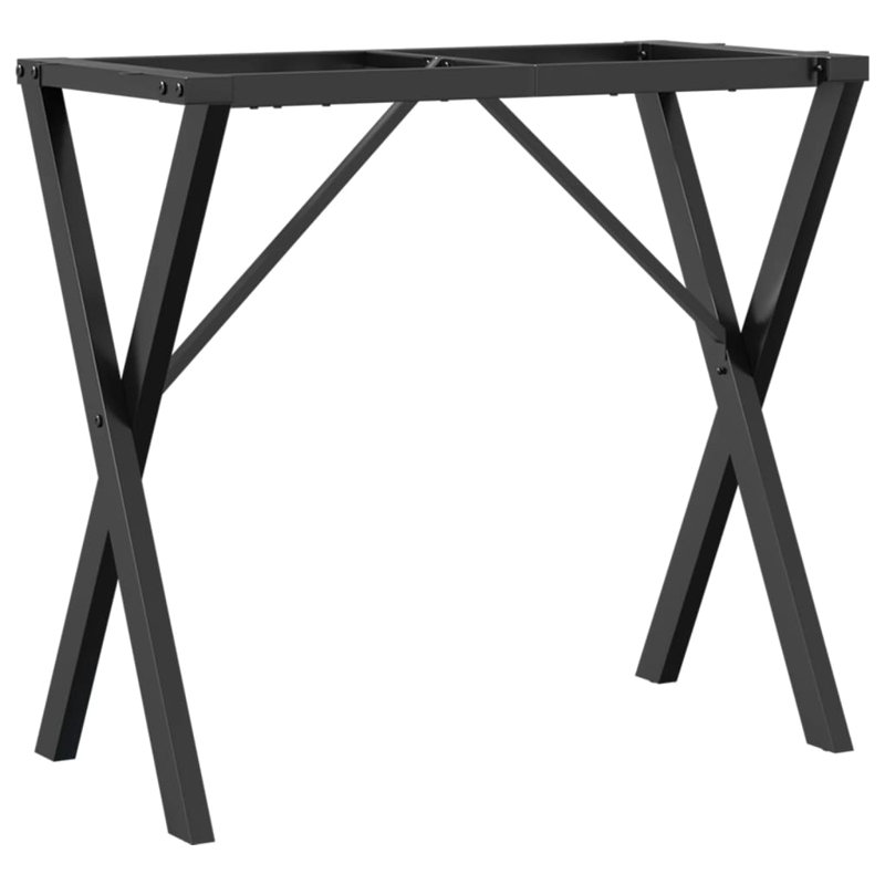 Ronks Dining Table Legs X-Frame Steel, 73cm H x 80cm W x 40cm D