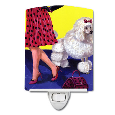 Westie Going Up Ceramic Night Light
