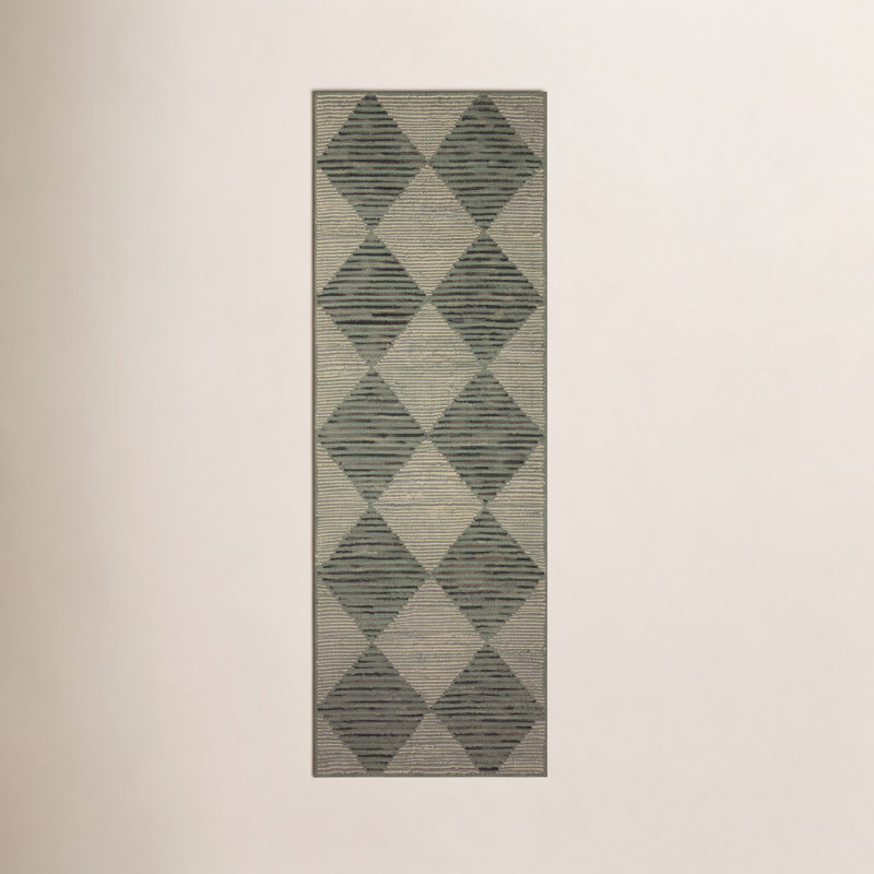 Chris Loves Julia x Loloi Francis Wool Spa/Granite Rug, Runner 2'6" x 9'9"