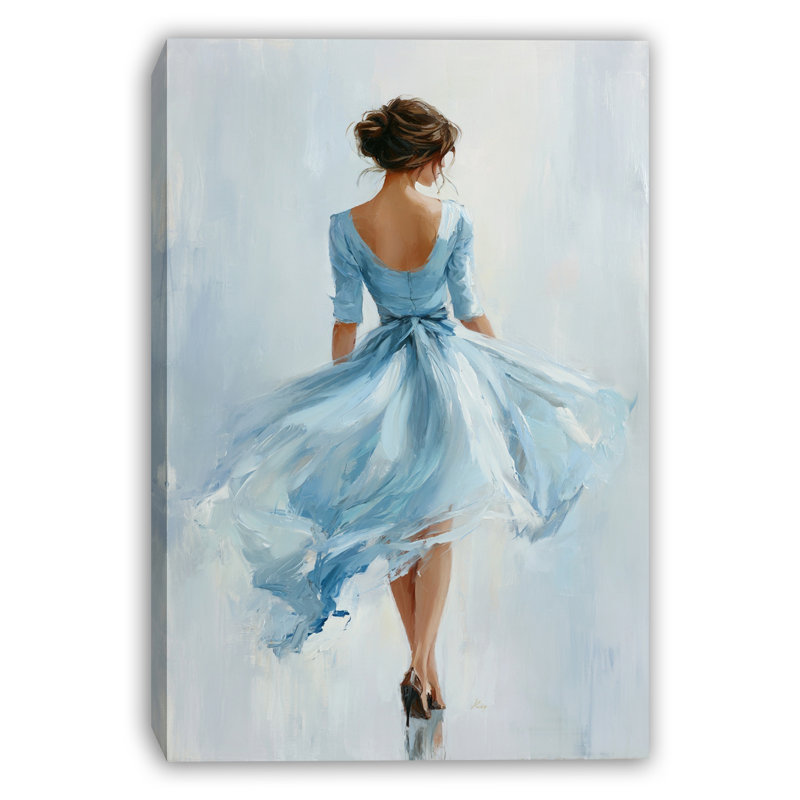 «Azure Grace», art mural sur toile tendue, H 48 po x l 36 po x P 1,5 po