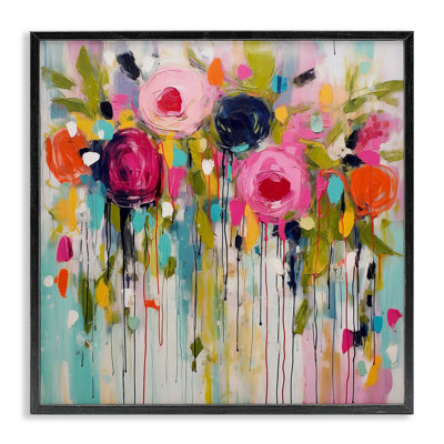 «Paint Drip Roses», art de la giclée encadrée par Irena Orlov