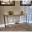 Console en verre avec miroir