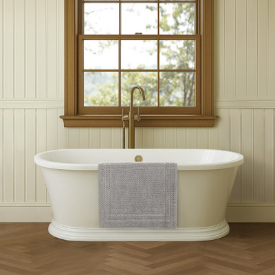  Luxe Looped Textured Cotton Bath Rug