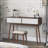Modern Entryway Table with Carved Panel Drawers, Console Table with Storage Space and Wood Legs