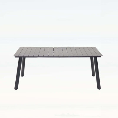 Foldable Outdoor Dining Table with Metal Frame,for Garden,Backyard,and Balcony Use