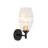 1-light Up And Down Glass Shade Wall Sconce