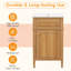 Meuble-lavabo en bois de 20 po avec lavabo, pieds en bois massif, tablette réglable, tiroir inclinable et conception autoportante moderne pour les petites salles de bain