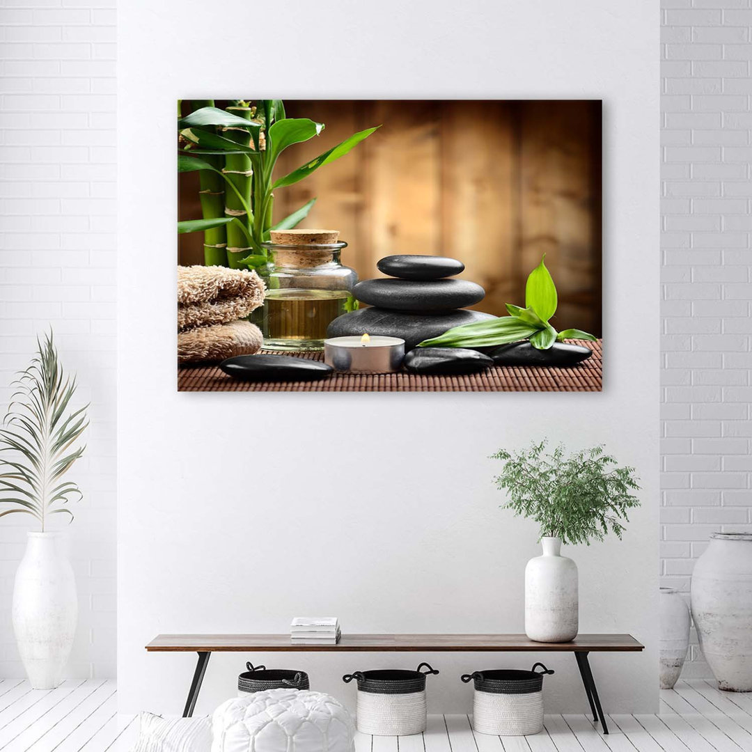 Leinwandbild Zen Spa Bamboo Stones