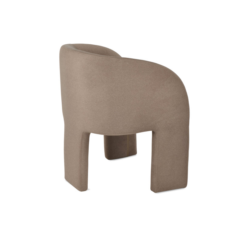 Fauteuil Isabel en velours brun clair