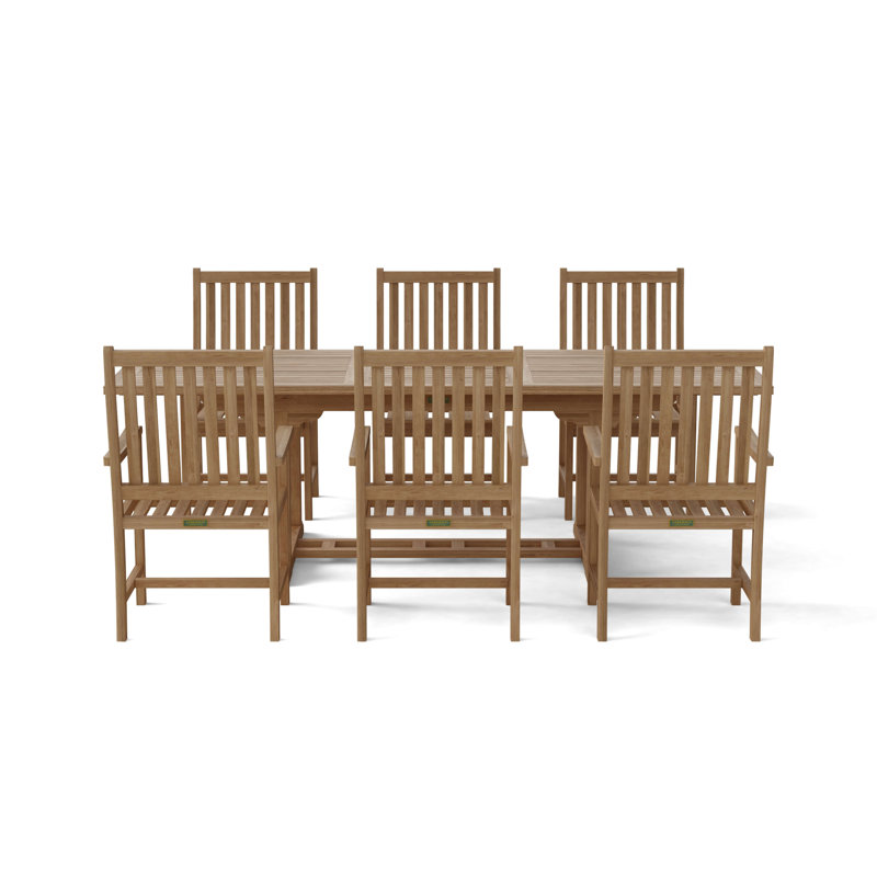 Bahama Outdoor 7 - Piece Teak Dining Set