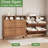 Fluted Shoe Cabinet with 4 Flip Drawers and Open Shelf, 45" Tall Narrow Shoe Storage Organizer for Entryway, Freestanding Wooden Rack Holds 24-28 Pairs, Hallway, Living Room, Furniture-381642320