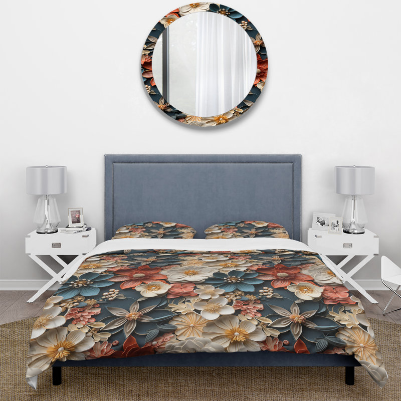 Ensemble de housse de couette Origami Inspirations, Housse de couette simple + 1 taie décorative stan