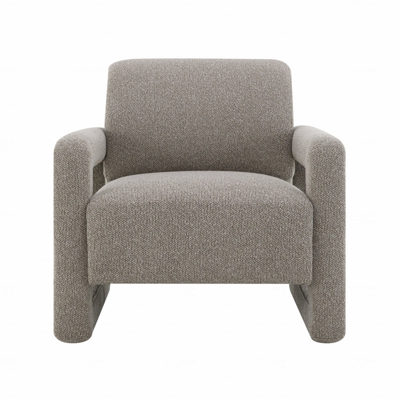 Fauteuil d'appoint rembourré en tissu chenille In Grey