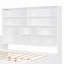 Lit de jour en bois avec trois tiroirs, bureau, tablettes et lumières-1416350303