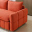 Canapé-lit, canapé-lit - canapé-lit escamotable 3 en 1 avec méridienne pour le salon, canapé-lit avec lit escamotable, 3 couleurs, orange