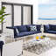 Ensemble de conversation d'extérieur en aluminium 8 pièces Sunbrella Harmony par Modway-58125784